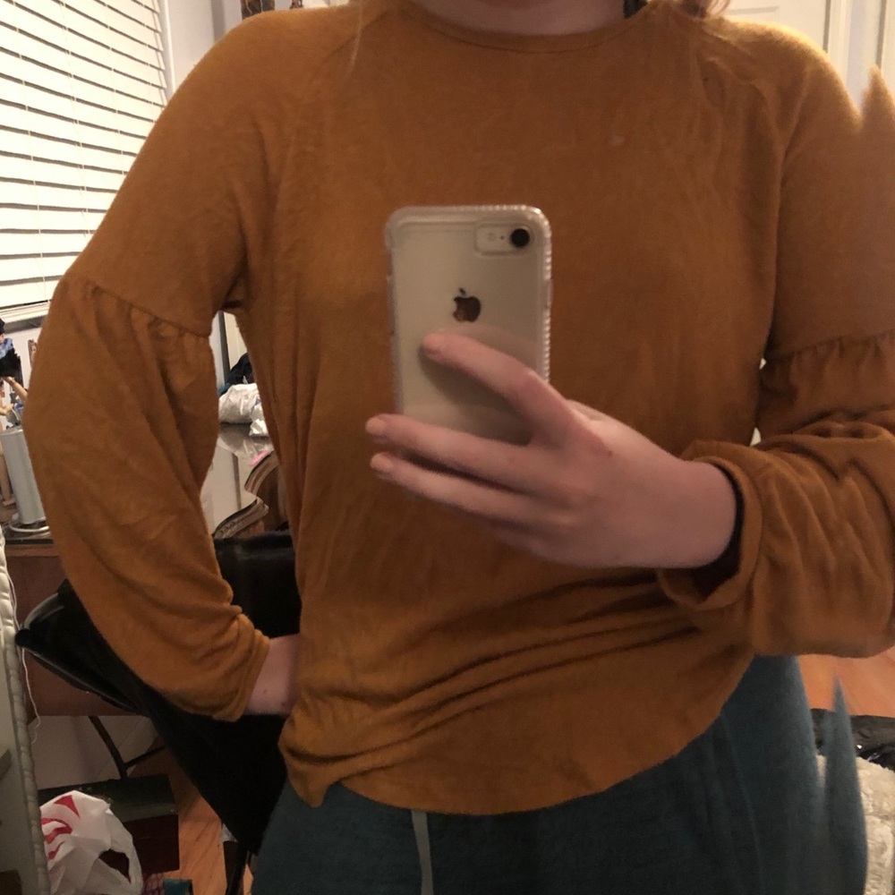Mustard yellow shirt